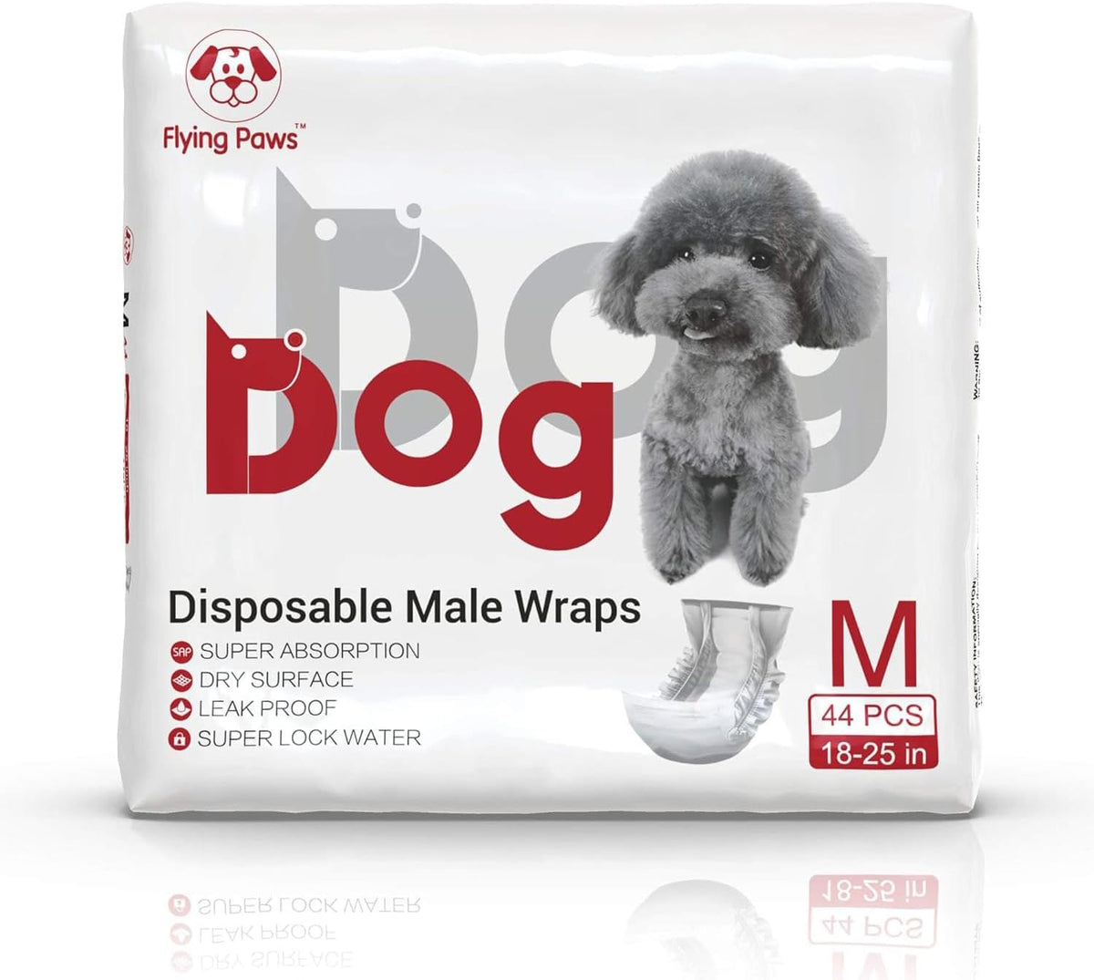 Male Dog Diapers Absorbent Belly Bands for Male Dogs S – Essentials for Dogs - Medium (Pack of 44) - image 2