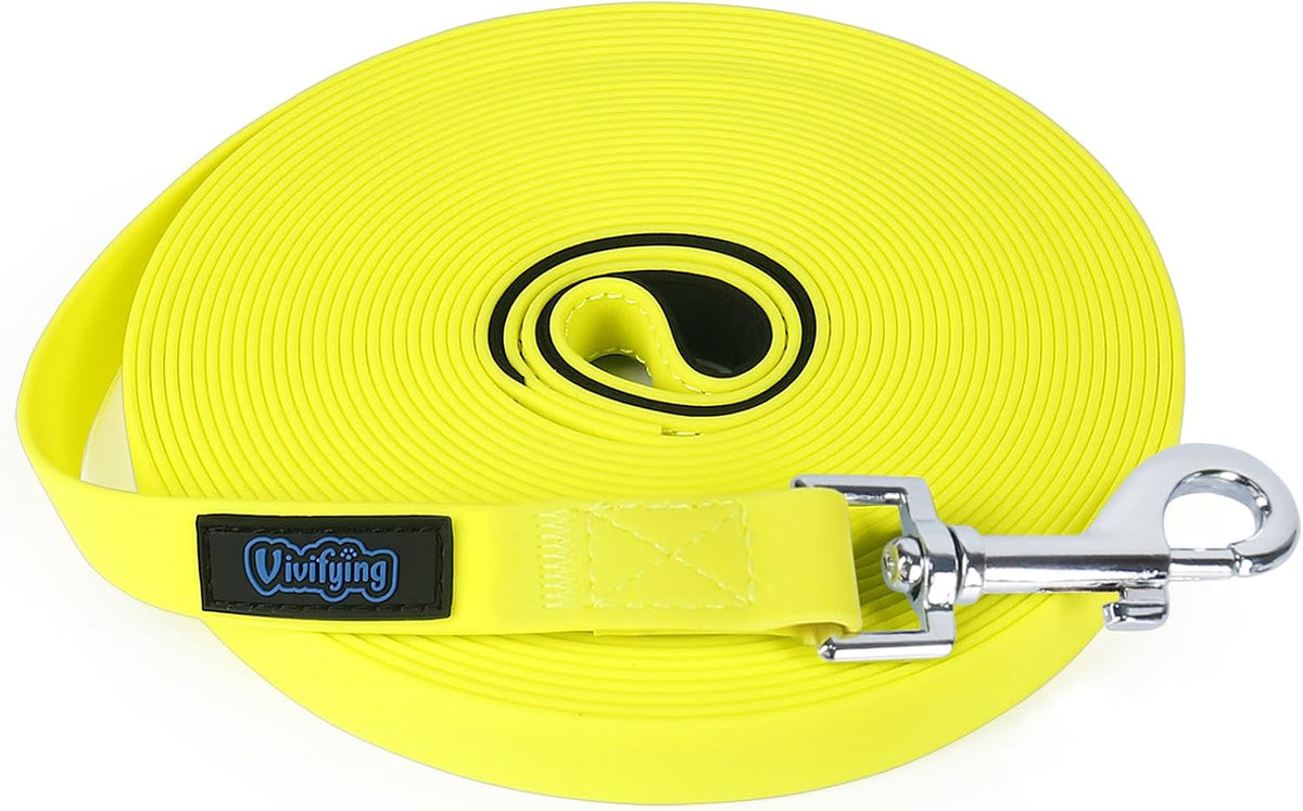 Vivifying Waterproof Long Dog Leash - 32ft / Yellow