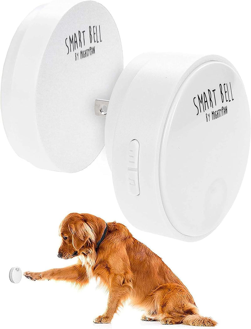 Mighty Paw Smart Bell 2.0 Dog Door Bell for Potty Training Dogs - 1 Activator / White