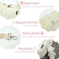 NATUYA Small Dog Cat Carrier Sling - white / Canvas - image 3
