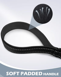 Joytale Short Dog Leash for Close Control & Training, 18" - 1.5 ft / Black - image 3