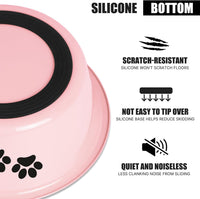 Stainless Steel Dog Bowls - Pink / 8.5 Cups/71 OZ - image 4