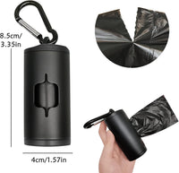 Aluminum Dog Poop Bags Holder with Carabiner Metal Pet Waste Bags - Black / 1 Count (Pack of 1) - image 2