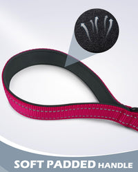 Joytale Short Dog Leash for Close Control & Training, 18" - 2 ft / Hotpink - image 3