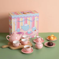 Sweejar porcelain tea set for little girls in pumpkin shape with teapot, cups and saucers - view 26