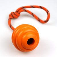K9 Training Ball with Rope, Exercise and Reward Toy for Dogs - Pure Orange - image 3
