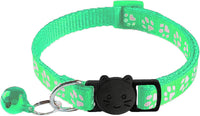 2 Pack Breakaway Cat Collars with Bells - Light Green - image 3