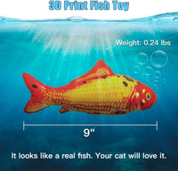 TOOGE 2 Pack 9" Floppy Fish Cat Toys with SilverVine and Catnip - Koi + Red Koi - image 4