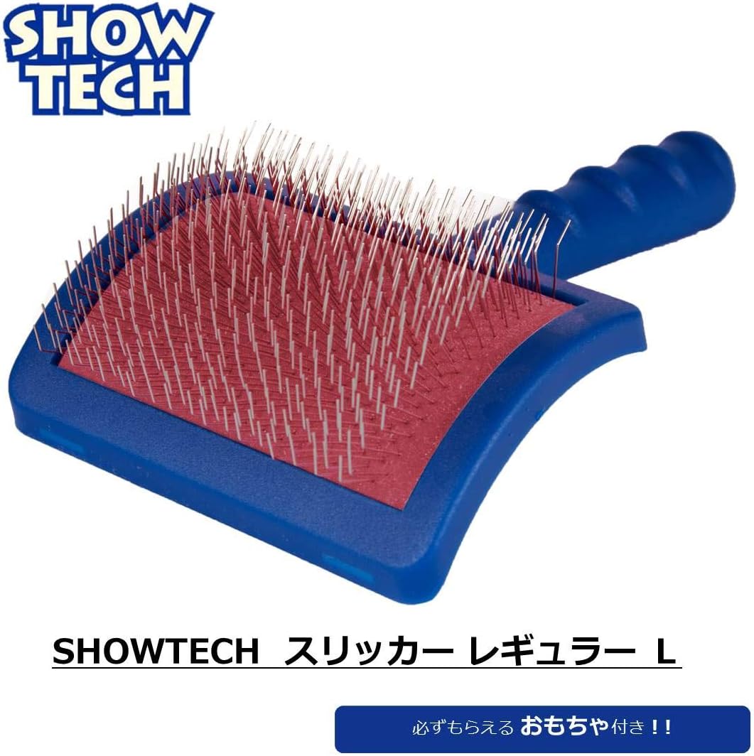 Show Tech Tuffer Than Tangles Slicker Brush for Dog Grooming with Long - Large Size Regular Pins - image 2