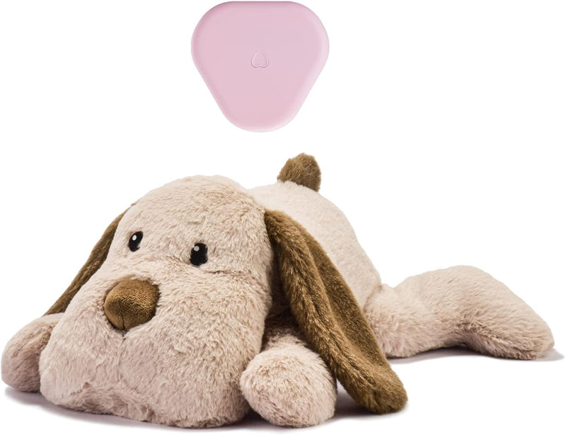Moropaky Heartbeat Puppy Toy Dog Heartbeat Toy for Anxiety Relief - Brown