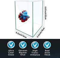 Ultra White Glass Betta Aquarium Starter Kits 1.5 Gallon Small Fish - image 2
