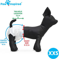 Paw Inspired 32ct Disposable Dog Diapers - XX-Small/Toy (32 Count) - image 4