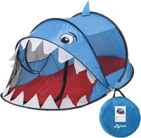 Ryssin dinosaur pop up play tent for kids with mesh windows, set up indoors