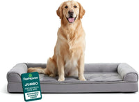 Furhaven Orthopedic Dog Bed for Large Dogs w/ Removable Bolsters - Jumbo / Gray