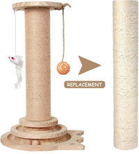 PowerKing Natural Sisal Replacement Scratching Post - 15.7''+15.7'' (2.67''Thick) / White - image 4