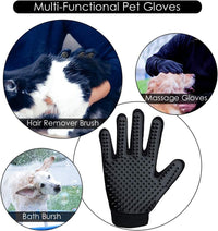 Pet Hair Removal Glove with 255 Silicone Tips for Dogs & Cats - Black - image 4