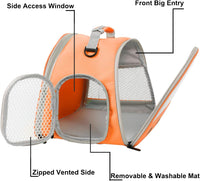 Bearded Dragon Travel Backpack with Harness and Leash Set - Orange / Carrier+LSH Brown - image 3