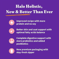 Halo Holistic Cat Food Wild Caught Salmon & Whitefish Formula, Healthy Grains Dry Cat Food, Complete Digestive Health, Kibble for Adult Cats, 6 lb Bag