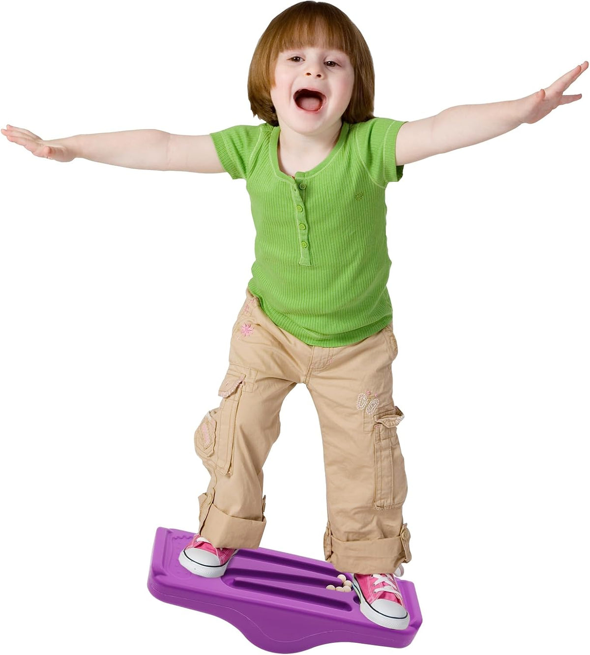 Joonly blue kids balance board rocking seesaw with 5 wooden balls - view 7