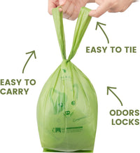 SUPERBIO Handle Tie Dog Poop Bags, 12 Rolls - image 4