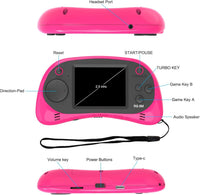 EASEGMER kids handheld game console RS-8M with 2.5 inch screen in blue - view 16