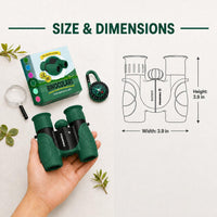 Binoculars for Kids, Perfect Toy for Little Boys and Girls - Dark Green - image 3