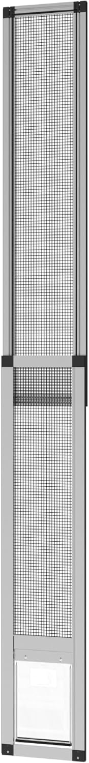 Hakuna Pets V2 Patio Pet Door Screen Insert Panel for Sliding Doors - Small / Silver