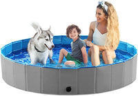 Jasonwell Foldable Dog Pet Bath Pool Collapsible Dog Pet Pool Bathing - XXXL - 71" / Mdf Wood Gray