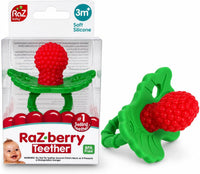 RaZbaby RaZberry Silicone Baby Teether Toy - Red / 1 Count (Pack of 1)