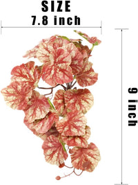 Fake Calathea Orbifolia, Reptile Terrarium Suction Plants – Essentials for Fish - Fake Heuchera Micrantha Pink - image 3