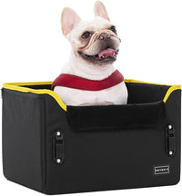 PETSFIT Small Dog Car Seat, Patent Safety Buckles Car Seat for Dogs, Puppy Car Seat with Safety Belt, Suitable for Small Pets Up to 25lbs (Black)