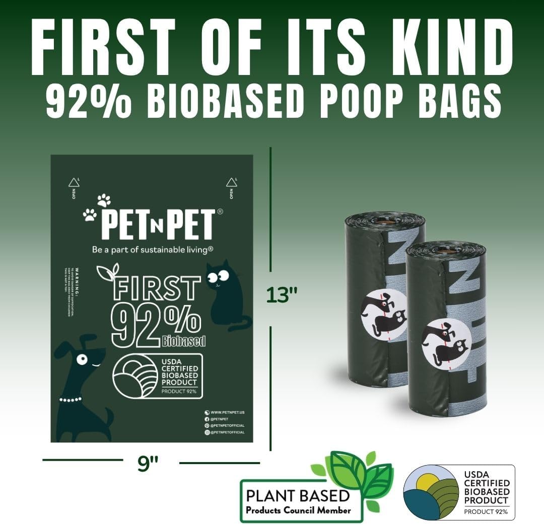 Pet N Pet Dog Poop Bags Rolls, Unscented Leak Proof Thick Waste - image 2