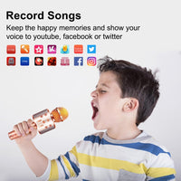 Microphone for Kids, Voice Changing Karaoke Micorphones Boys Girls Gifts for Kids Party Singing - Rose Gold - image 4