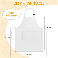 IAGBIBUI 12 pack of black kids aprons with two front pockets - view 11
