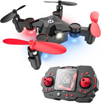 Holy Stone HS190 Foldable Mini Nano RC Drone for Kids Gift Portable - Red