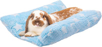 15.7" x 14" Bunny Bed for Rabbit Cage, Thickened & Soft – Daily Care for Small Pets - Light blue - Star / 15.7 x 14In