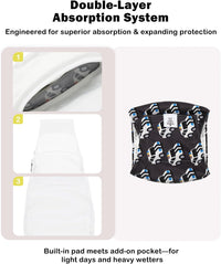 CuteBone Dog Belly Bands for Male Dogs Wraps Washable Doggie Diapers - Color Cruisers / M(14"-17") - image 3