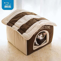 Best Pet Supplies Portable Indoor Pet House – Perfect for Cats & Small Dogs, Easy To Assemble – Brown