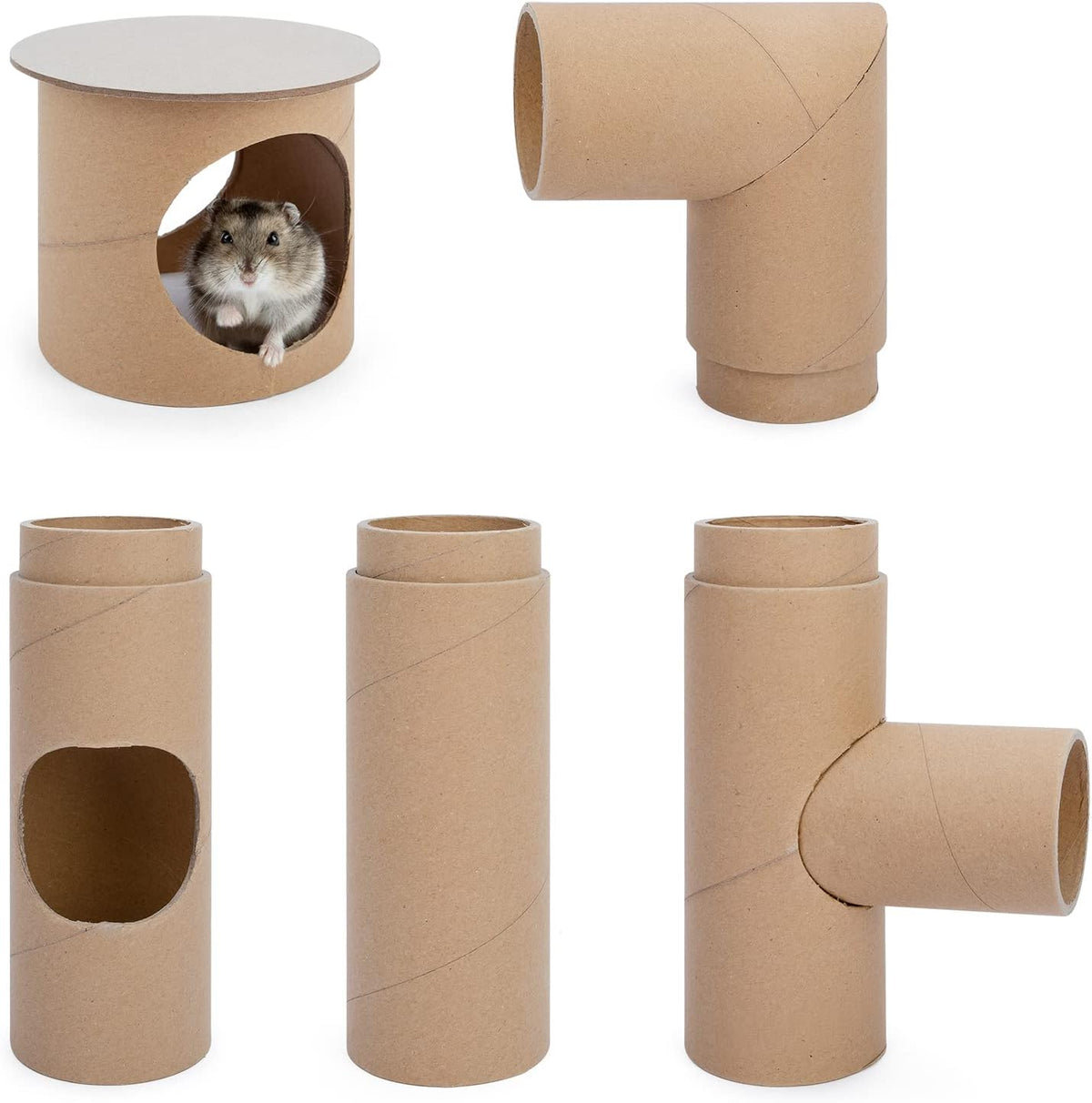 Niteangel Creative & Composable Hamster Tunnel: Edible Water Hyacinth - Whole Tunnel Set - Raw