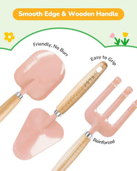 Grenebo 8-Piece Kids Gardening Set with Garden Tools for Kids - C-pink - image 3