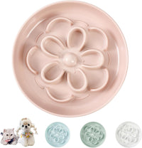Melamine Cat Slow Feeder Bowl Set - Pink / 1 PACK