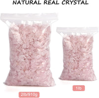 gemshan 2lb Rose Quartz Chips Natural Crushed Crystal Chip Bulk - Rose Quartz - image 3
