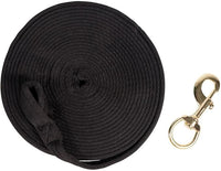 Dura-Tech Cushion Lunge Line for Horses | Stable Use & Horse Training | Horse Lunge Line with Snap | Durable Horse Lead Rope | 30 Foot Length | Replaceable Brass Snap