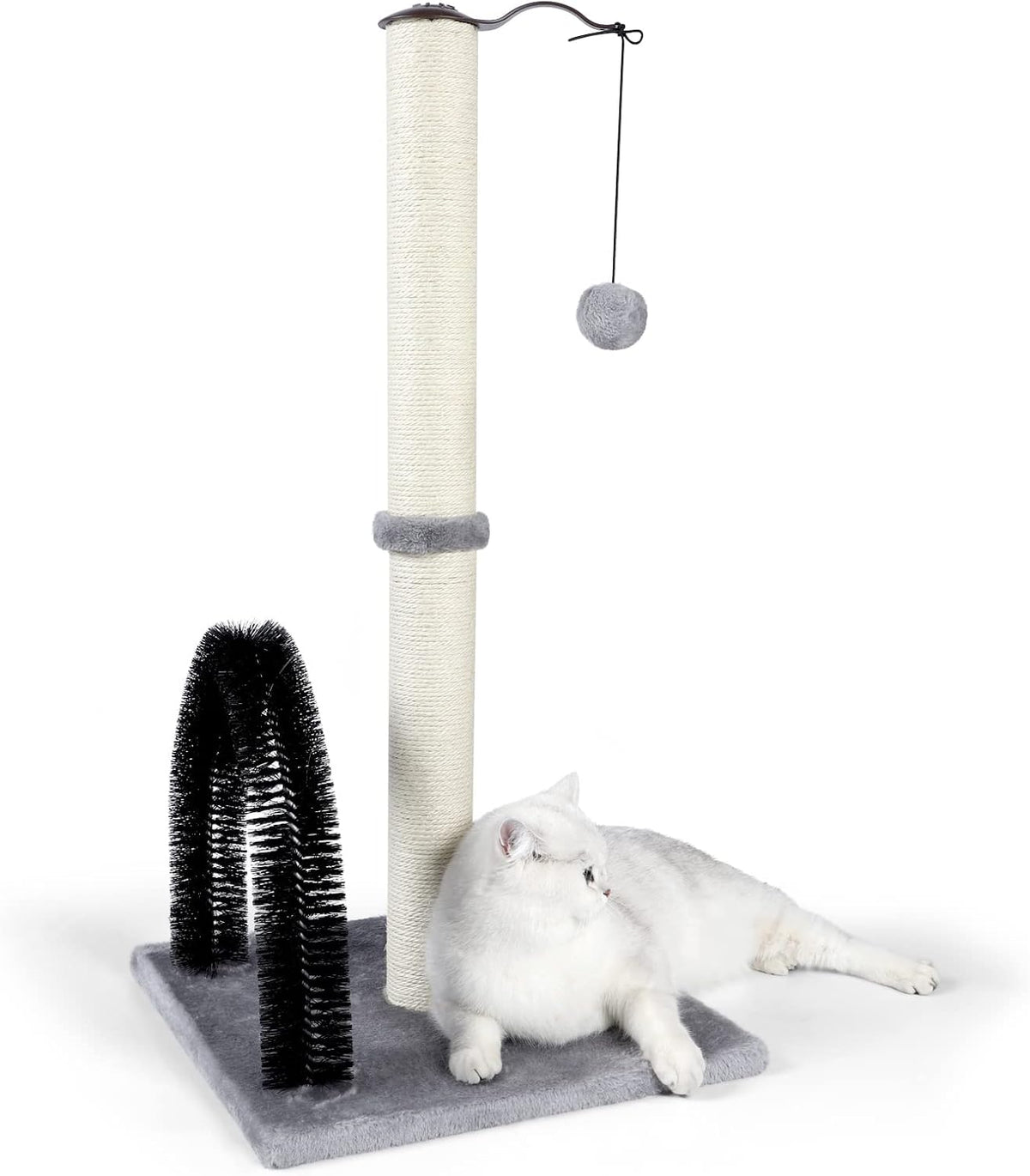ANWA 32" Tall Sisal Cat Scratching Posts Tree for Indoor Cats Adults - Acrh Brush Cat Post