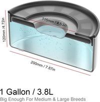 No Spill Dog Water Bowl-1Gallon, 304 Stainless Steel – Essentials for Dogs - Blue - image 4