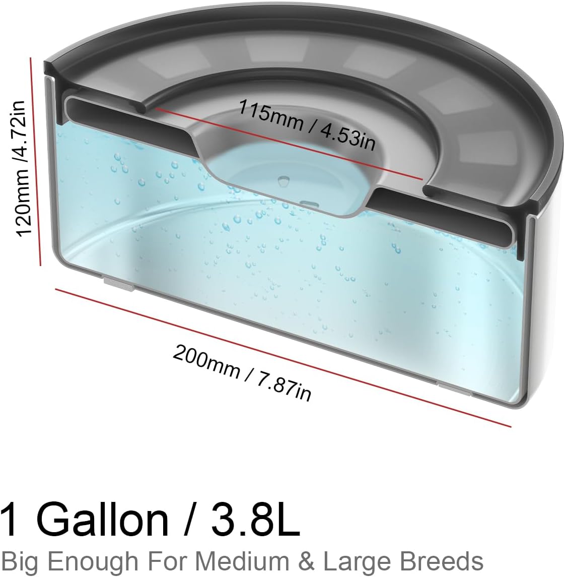 No Spill Dog Water Bowl-1Gallon, 304 Stainless Steel – Essentials for Dogs - Blue - image 4
