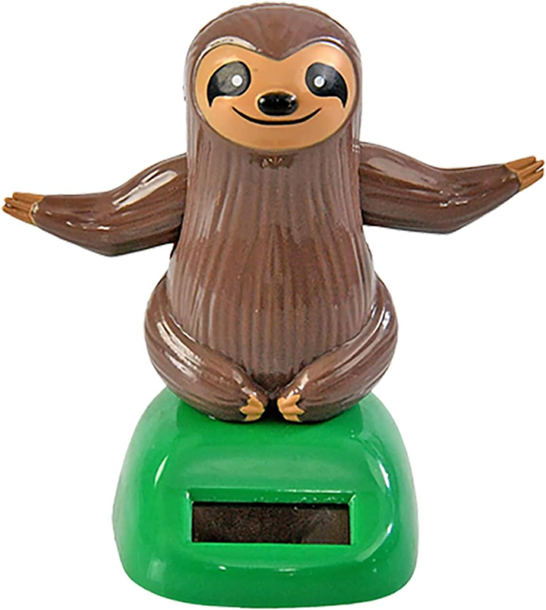 YDEROD sloth solar dancing figure in beige resin for a car dashboard