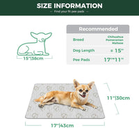 FXW Washable Pee Pads for Dogs, Super Absorbent - 11" x 17" / 4 Packs - image 2