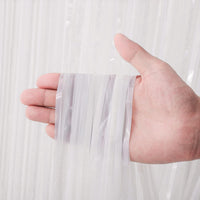 Voircoloria 2 Pack Gold Foil Fringe Backdrop Curtains - White / 4 - image 2