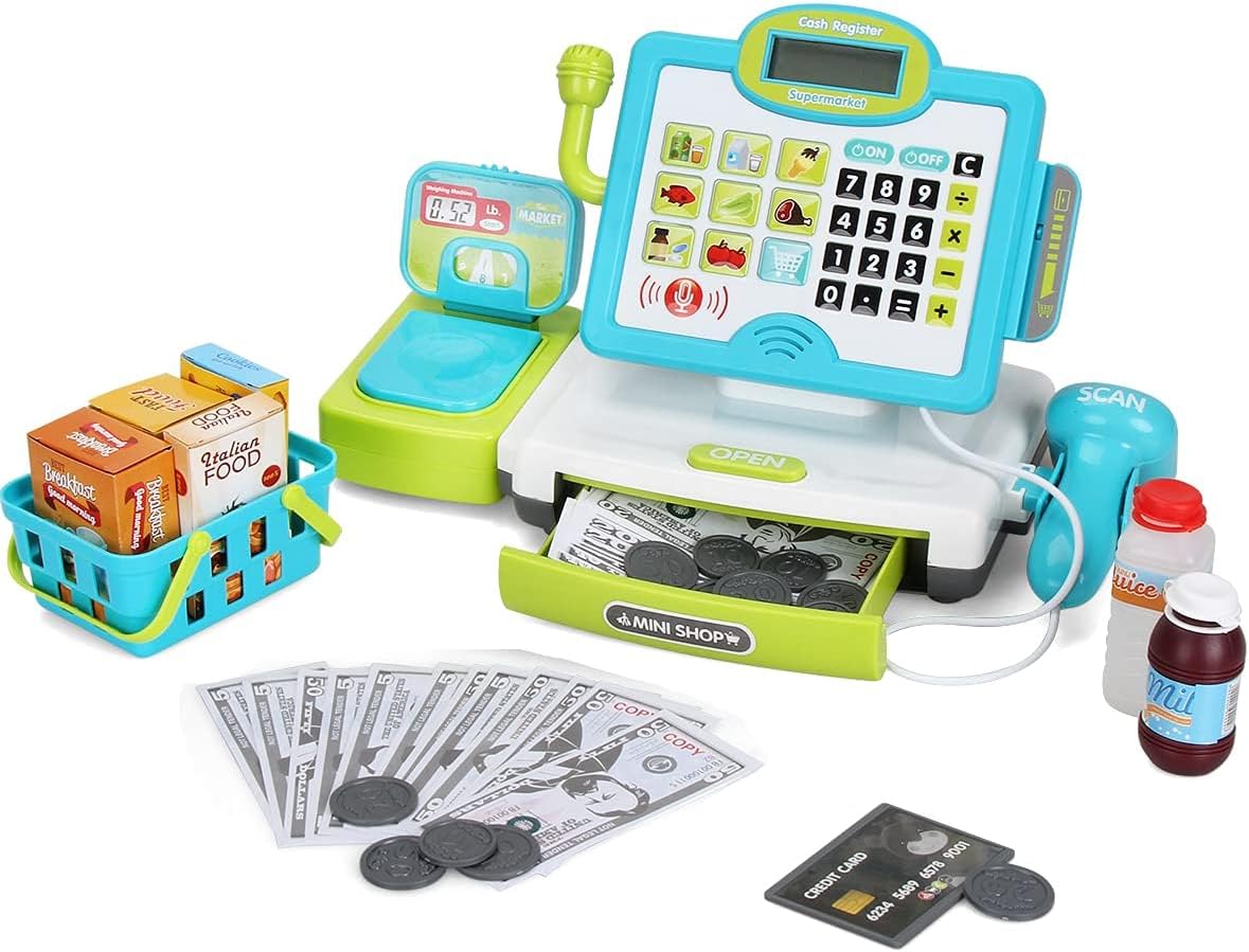 FS Toy Cash Register for kids Scanner - Blue